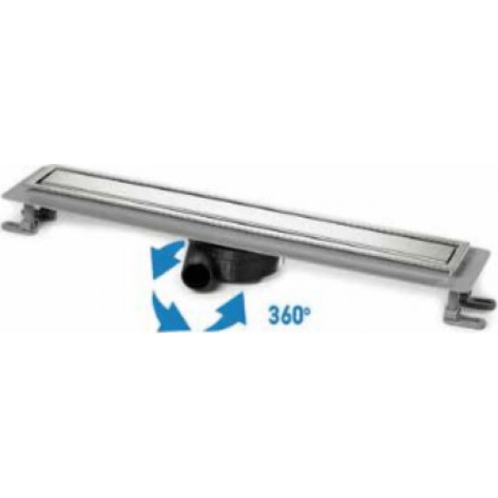 Κανάλι Ντουζiέρας Σιφών Tema 93738-1 80cm Ανοξείδωτο Χρωμέ με Μόνωση